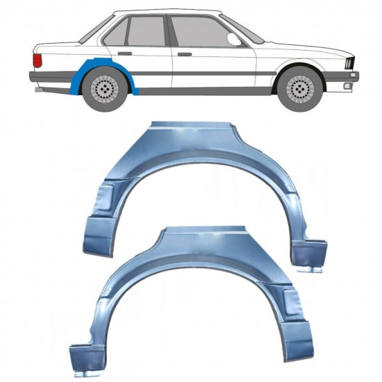 BMW 3 E30 1987-1994 4 TÜR RADLAUF REPARATURBLECH / SATZ
