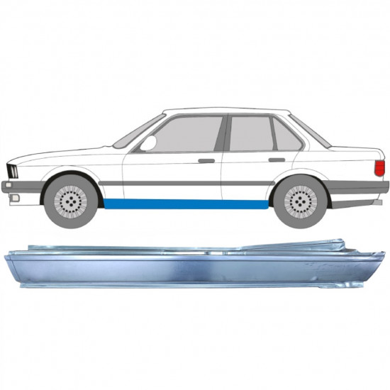 BMW 3 E30 1982-1994 4-TÜR VOLL SCHWELLER REPARATURBLECH / LINKS