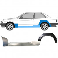 BMW 3 E30 1982-1987 2 TÜR RADLAUF REPARATURBLECH + SCHWELLER + VORNE KOTFLÜGEL REPARATURBLECH / LINKS