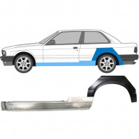 BMW 3 E30 1982-1987 2 TÜR RADLAUF REPARATURBLECH + SCHWELLER REPARATURBLECH / LINKS