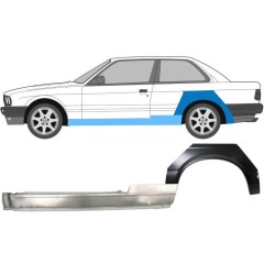 Voll schweller + hinten Kotflügel Reparaturblech für BMW 3 E30 1982-1987 / Links / Satz 11235
