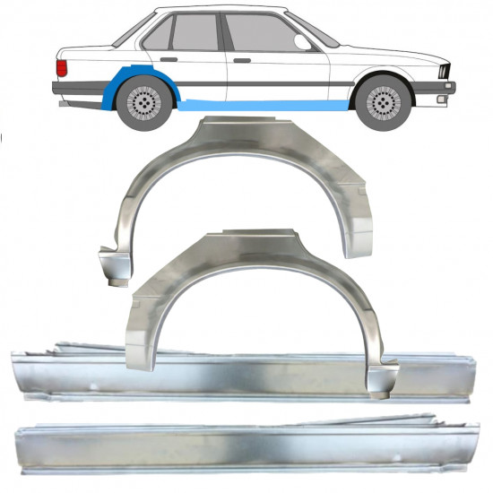 BMW 3 E30 1982-1987 4 TÜR RADLAUF REPARATURBLECH + SCHWELLER REPARATURBLECH / SATZ / LINKS + RECHTS