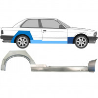 BMW 3 E30 1987-1994 2 TÜR RADLAUF REPARATURBLECH + SCHWELLER + VORNE KOTFLÜGEL REPARATURBLECH / RECHTS