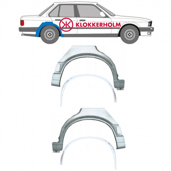 BMW 3 E30 1987-1994 4 TÜR RADLAUF REPARATURBLECH INNEN + AUSSEN / SATZ / LINKS + RECHTS