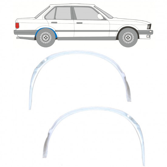 BMW 3 E30 1982- INNEN RADLAUF REPARATURBLECH / SATZ