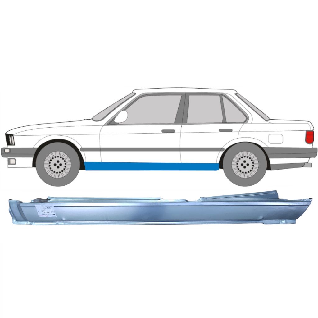 BMW 3 E30 1982-1994 4-TÜR VOLL SCHWELLER REPARATURBLECH / LINKS