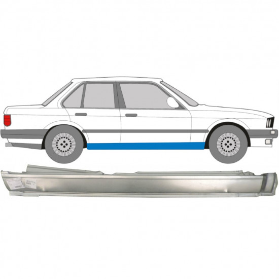 BMW 3 E30 1982-1994 4-TÜR VOLL SCHWELLER REPARATURBLECH / RECHTS