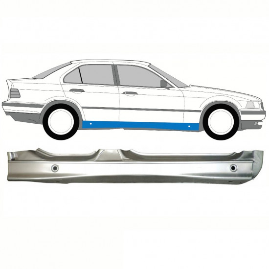 BMW 3 E36 1990-2000 VOLL SCHWELLER REPARATURBLECH 1MM STAHL / RECHTS