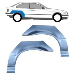 Reparaturblech Kotflügel hinten für BMW 3 E36 1990-2000 / Links+Rechts / COMPACT / Satz 5500