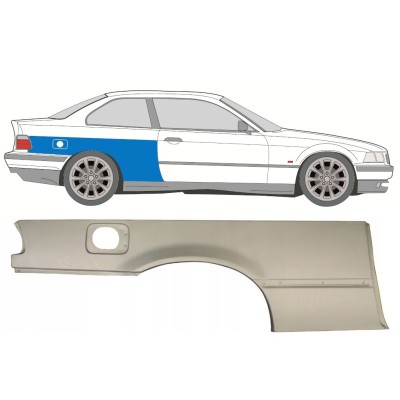 Reparaturblech Kotflügel hinten für BMW 3 E36 1990-2000 / Rechts / COUPE 16383
