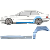 Voll schweller + hinten Kotflügel Reparaturblech für BMW 3 E36 1990-2000 / Links / COUPE / Satz 17024