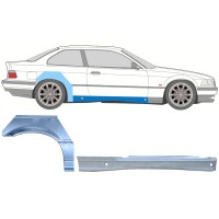Voll schweller + hinten Kotflügel Reparaturblech für BMW 3 E36 1990-2000 / Rechts / COUPE / Satz 17023