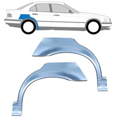 Reparaturblech Kotflügel hinten für BMW 3 E36 1990-2000 / Links+Rechts / SEDAN / Satz 6393