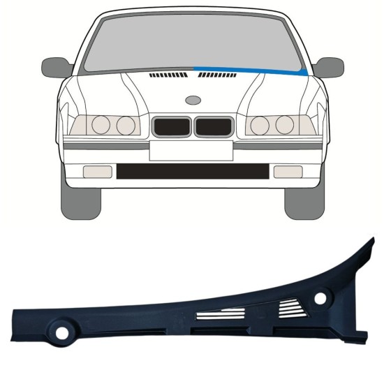 Reparaturblech Windlauf für BMW 3 E36 1990-2000 / Links / COMBI / SEDAN / COMPACT 16899