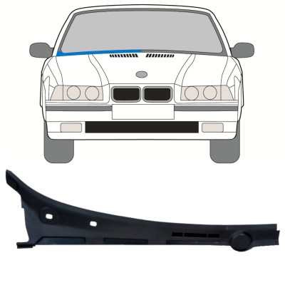 Reparaturblech Windlauf für BMW 3 E36 1990-2000 / Rechts / COMBI / SEDAN / COMPACT 16898