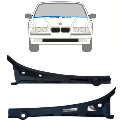 Reparaturblech Windlauf für BMW 3 E36 1990-2000 / Links+Rechts / COMBI / SEDAN / COMPACT / Satz 16900