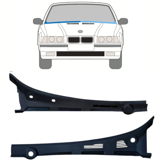 Reparaturblech Windlauf für BMW 3 E36 1990-2000 / Links+Rechts / COMBI / SEDAN / COMPACT / Satz 16900