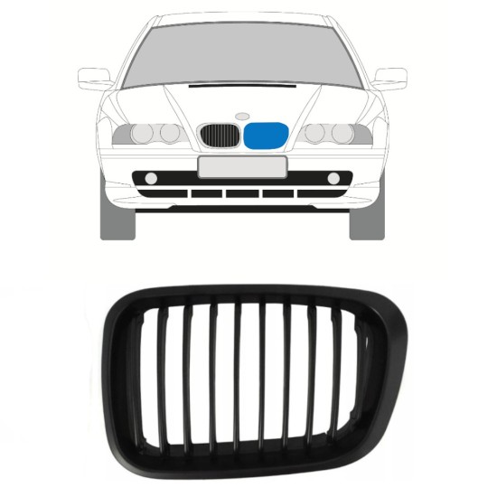 Kühlergrill für BMW 3 E46 1998-2006 / Links 16302