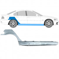 BMW E46 3 1998-2005 RADLAUF REPARATURBLECH + SCHWELLER REPARATURBLECH / SATZ / RECHTS