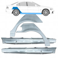 BMW E46 3 1998-2005 RADLAUF REPARATURBLECH + SCHWELLER REPARATURBLECH / SATZ / LINKS + RECHTS