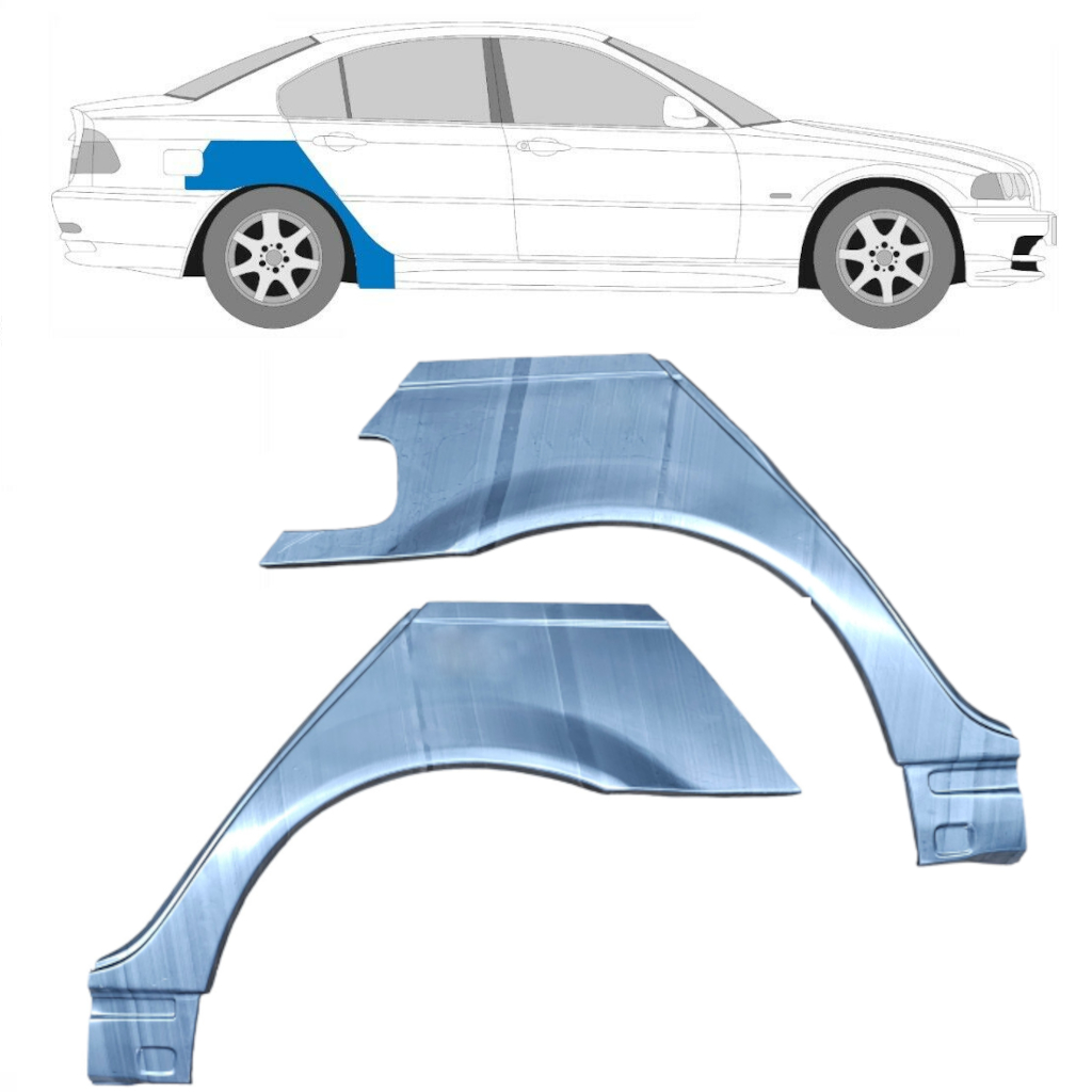 Bmw E46 3 1998-2005 Radlauf Reparaturblech / Paar