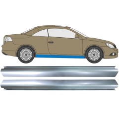 Reparaturblech Schweller für Volkswagen Eos 2006- / Links+Rechts / Satz 10558