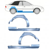 FORD ESCORT 1990-2000 CABRIO SCHWELLER + RADLAUF REPARATURBLECH / SATZ / RECHTS + LINKS