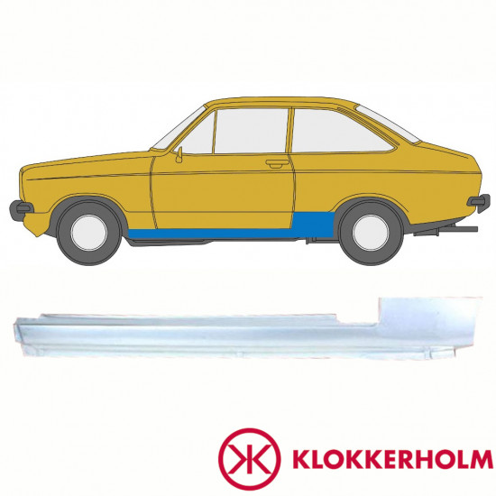 FORD ESCORT 1974-1980 3 TÜR SCHWELLER REPARATURBLECH / LINKS