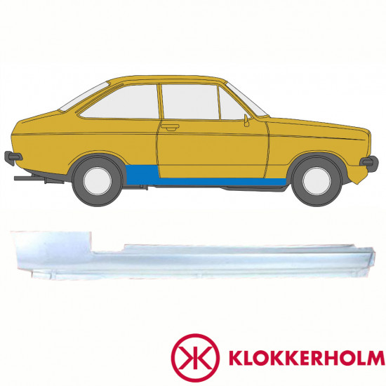 FORD ESCORT 1974-1980 3 TÜR SCHWELLER REPARATURBLECH / RECHTS