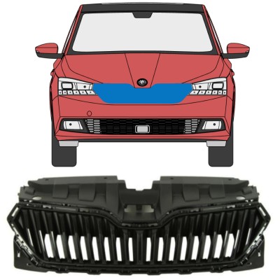 Kühlergrill für Skoda Fabia 2018-2021 16214