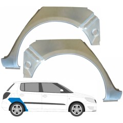 Reparaturblech Kotflügel hinten für Skoda Fabia II 2007-2015 / Links+Rechts / Satz 9478