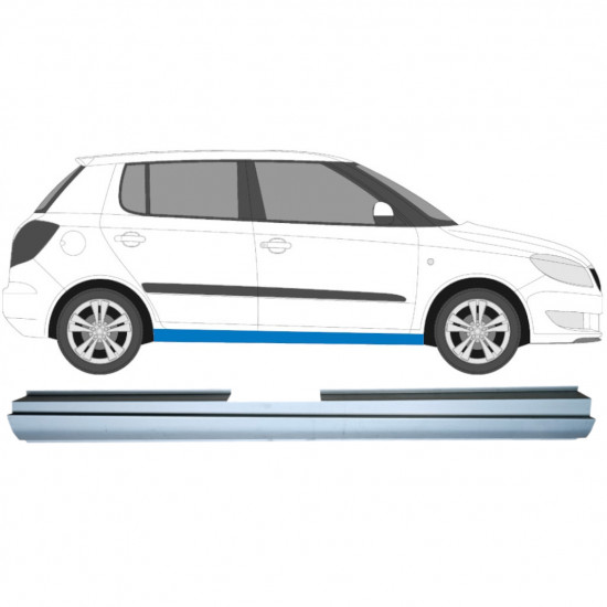 SKODA FABIA 2007-2015 SCHWELLER REPARATURBLECH / RECHTS