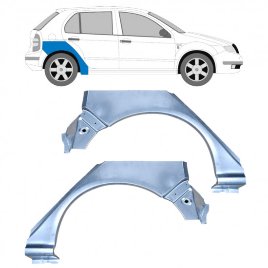 SKODA FABIA 1999-2007 RADLAUF REPARATURBLECH / SATZ