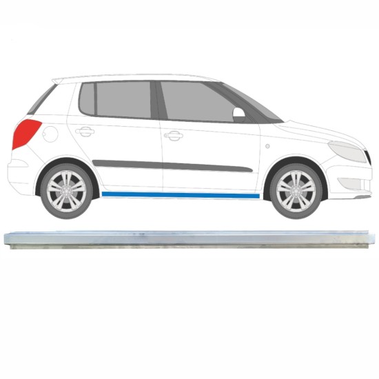 Reparaturblech Innen-Schweller für Skoda Fabia II 2007-2015 / Links = Rechts (symmetrisch) 16892