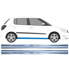 Reparaturblech Schweller für Skoda Fabia II 2007-2015 / Links+Rechts / Satz 11919