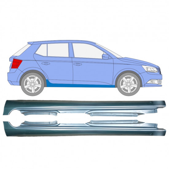 SKODA FABIA 2014- VOLL SCHWELLER REPARATURBLECH / SATZ