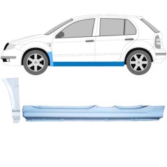 Voll schweller + Reparaturblech Kotflügel vorne für Skoda Fabia I 1999-2007 / Links / Satz 11168
