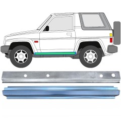 Reparaturblech innen + außen Schweller für Daihatsu Feroza Rocky Fourtrak 1984-1993 / Links / Satz 17014