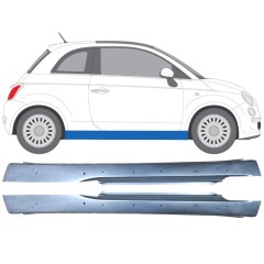 Reparaturblech Schweller mit Löchern für Fiat 500 2007-2018 / Links+Rechts / Satz 12681