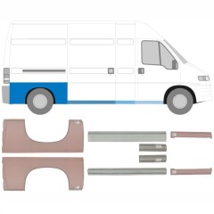 Reparaturblech Schweller + Kotflügel hinten für Fiat Ducato 1994-2006 / Satz 5594
