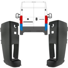 Ecke hinterer Stoßstange für Fiat Ducato 2006-2018 / Links+Rechts / Satz 9936