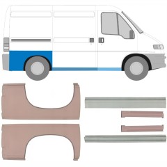 Reparaturblech Schweller + Kotflügel hinten für Fiat Ducato 1994-2006 / Satz 5582