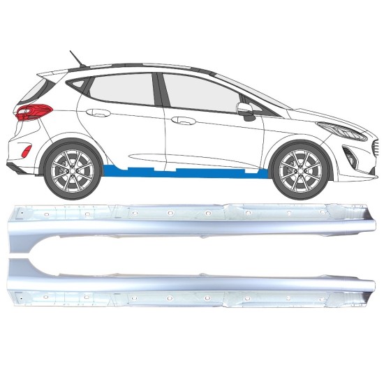 Voll schweller für Ford Fiesta 2017-2023 / Links+Rechts / Satz 16268