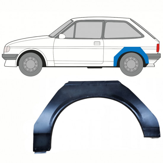 FORD FIESTA 1983-1989 3 TÜR RADLAUF REPARATURBLECH / LINKS