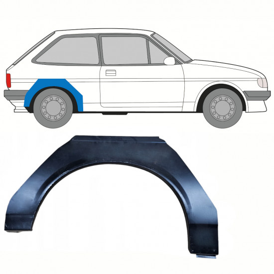 FORD FIESTA 1983-1989 3 TÜR RADLAUF REPARATURBLECH / RECHTS