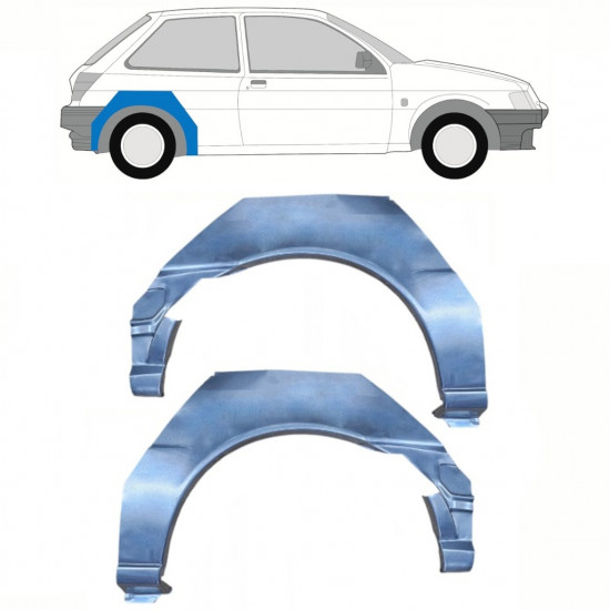 FORD FIESTA 1989-1995 3 TÜR RADLAUF REPARATURBLECH / SATZ