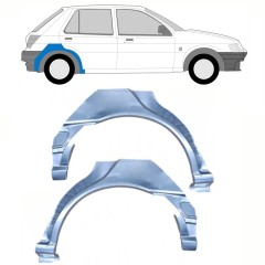 Reparaturblech Kotflügel hinten für Ford Fiesta 1989-1995 / Links+Rechts / Satz 10526