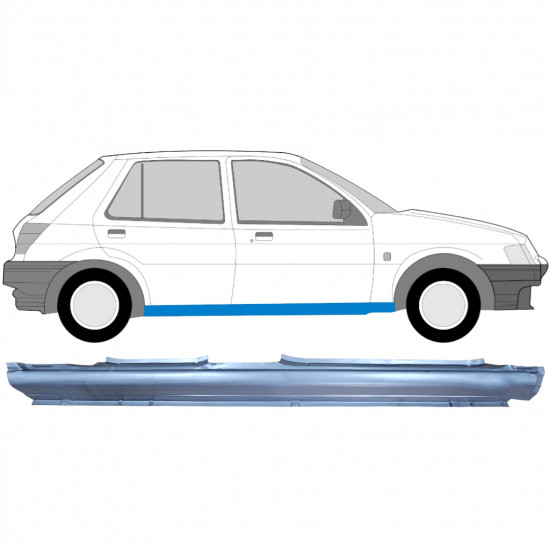 FORD FIESTA 1989-1995 5 TÜR VOLL SCHWELLER REPARATURBLECH / RECHTS