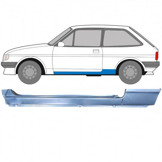 FORD FIESTA 1983-1989 3 TÜR VOLL SCHWELLER REPARATURBLECH / LINKS