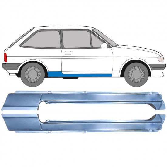 FORD FIESTA 1983-1989 3 TÜR VOLL SCHWELLER REPARATURBLECH / SATZ